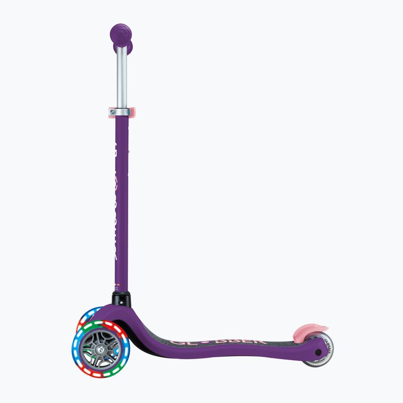 Hulajnoga trójkołowa dziecięca Globber Primo Lights dark purple 2
