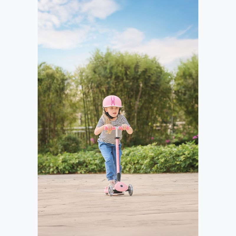 Hulajnoga trójkołowa dziecięca Globber Primo Foldable Plus Lights pastel pink 10