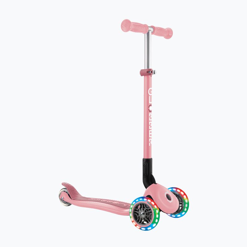 Hulajnoga trójkołowa dziecięca Globber Primo Foldable Lights pastel pink