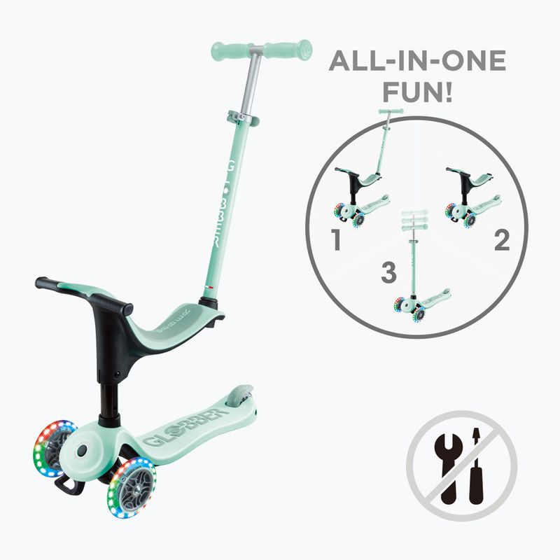 Hulajnoga trójkołowa dziecięca Globber Go.Up Sporty Lights mint 13