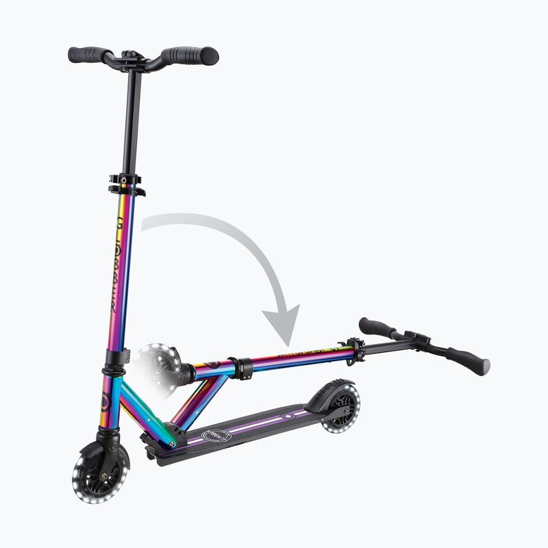 Hulajnoga miejska dziecięca Globber Flow Element Lights neo chrome 6