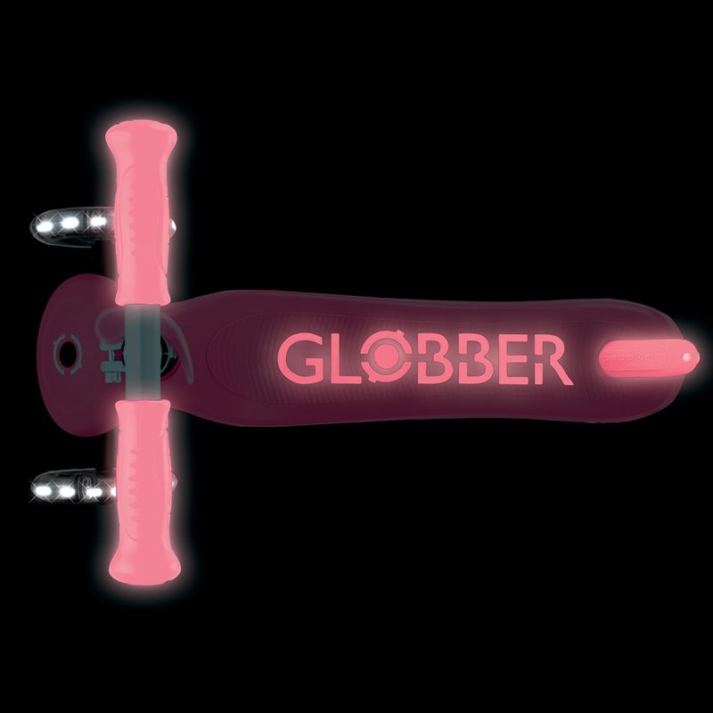 Hulajnoga trójkołowa dziecięca Globber Primo Plus Glow Lights coral pink 12