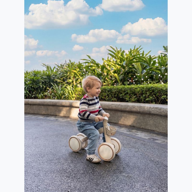 Rowerek biegowy czterokołowy Globber Learning Bike Ecologic coconut 6