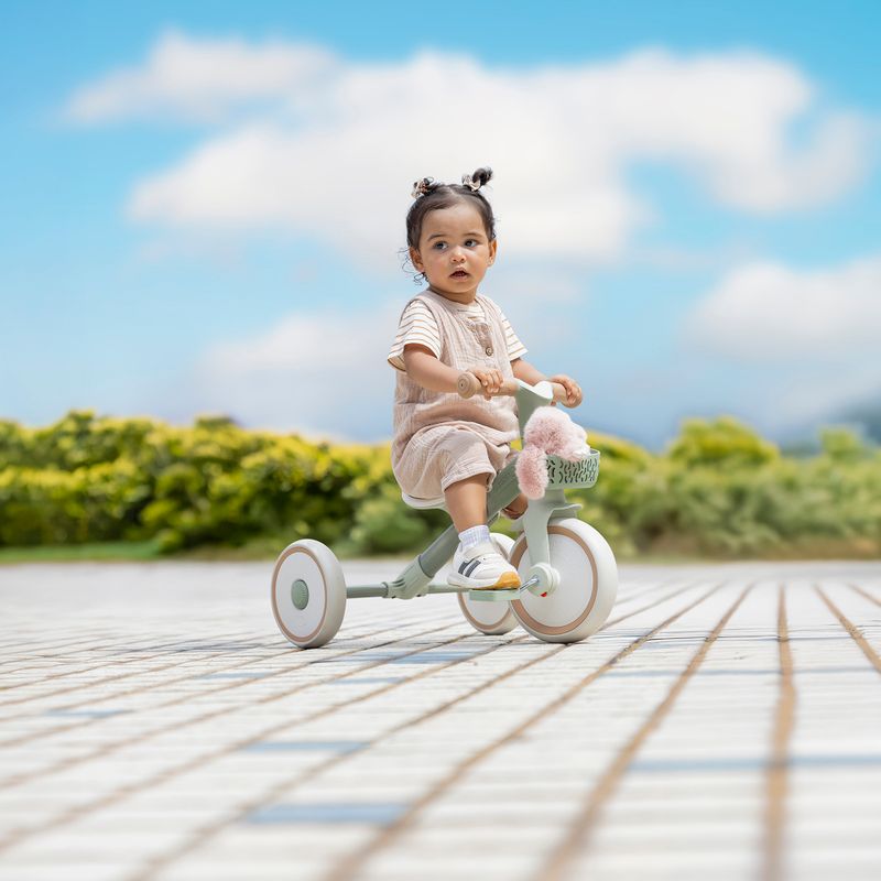 Rowerek biegowy trójkołowy Globber Learning Trike 2w1 Plus Ecologic pistachio 11