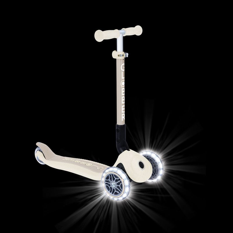 Hulajnoga trójkołowa dziecięca Globber Junior Foldable Lights Eco coconut 11