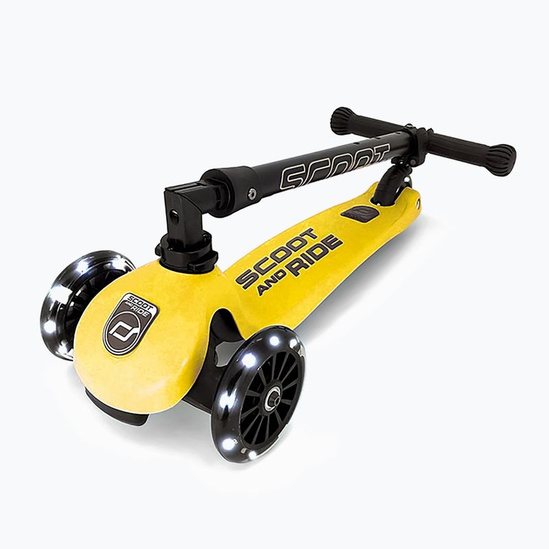 Hulajnoga trójkołowa dziecięca Scoot & Ride Highwaykick 3 LED lemon 5