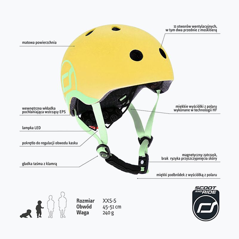 Kask dziecięcy Scoot & Ride XXS-S lemon 7