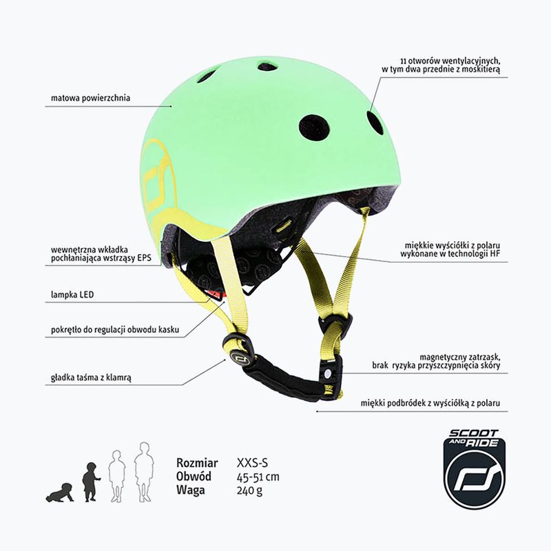 Kask dziecięcy Scoot & Ride XXS-S kiwi 7