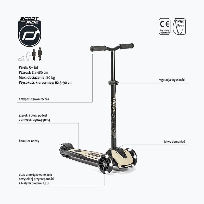Hulajnoga trójkołowa Scoot & Ride Highwaykick 5 LED ash 3