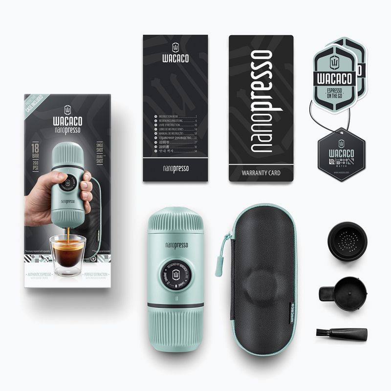 Przenośny ekspres do kawy Wacaco Nanopresso 80 ml + etui arctic blue 2
