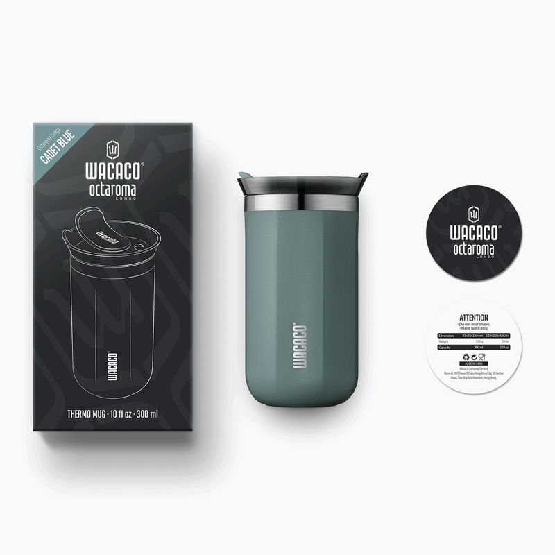 Kubek termiczny WACACO Octaroma Lungo 300 ml cadet blue 5