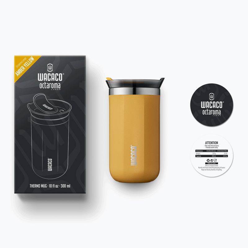 Kubek termiczny WACACO Octaroma Lungo 300 ml amber yellow 5