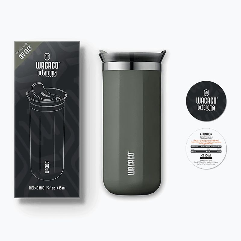 Kubek termiczny WACACO Octaroma Grande 435 ml dim grey 2