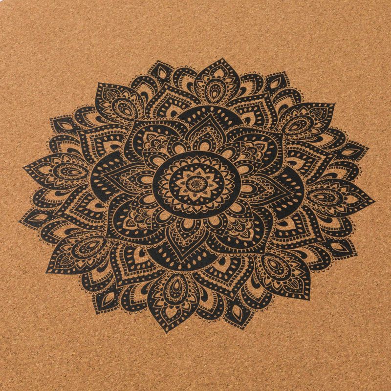 Mata do jogi Yoga Design Lab Cork 3.5 mm mandala black 4