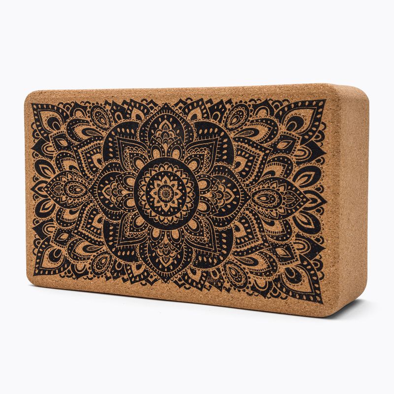 Kostka do jogi Yoga Design Lab Cork Yoga mandala black 3