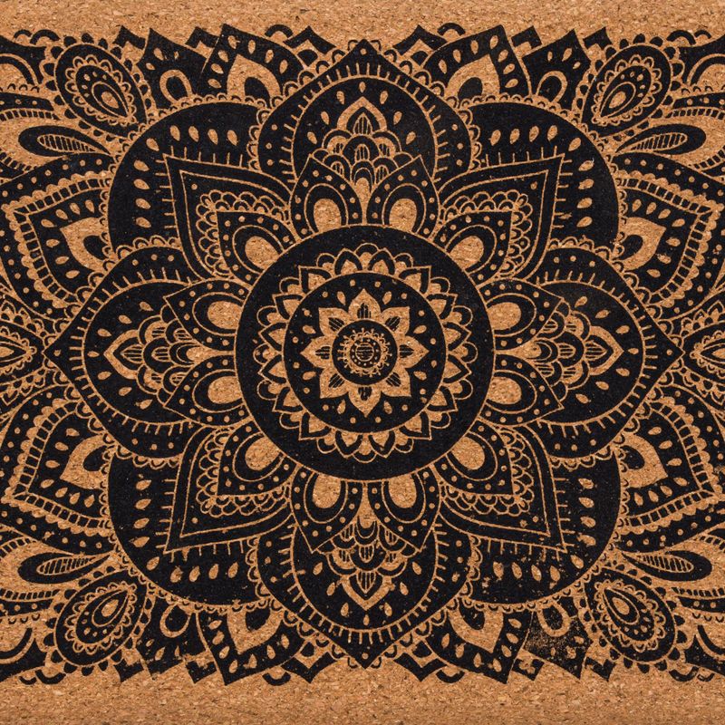 Kostka do jogi Yoga Design Lab Cork Yoga mandala black 6