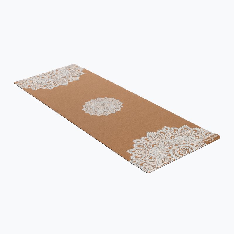 Mata do jogi Yoga Design Lab Cork 3.5 mm mandala white