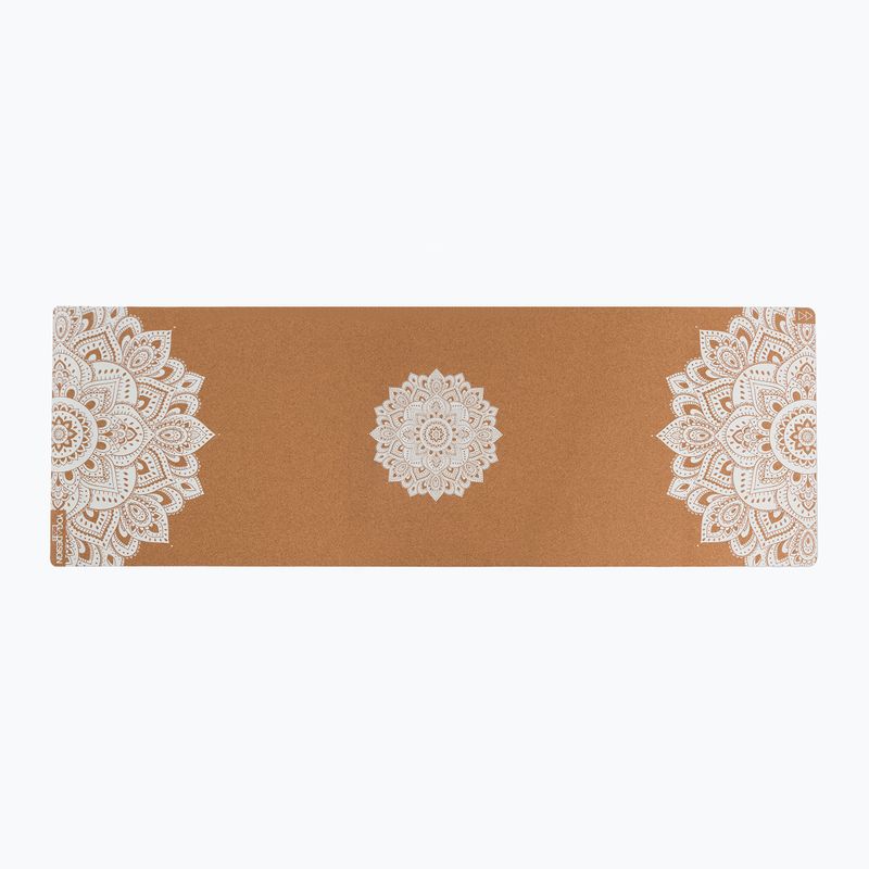 Mata do jogi Yoga Design Lab Cork 3.5 mm mandala white 2