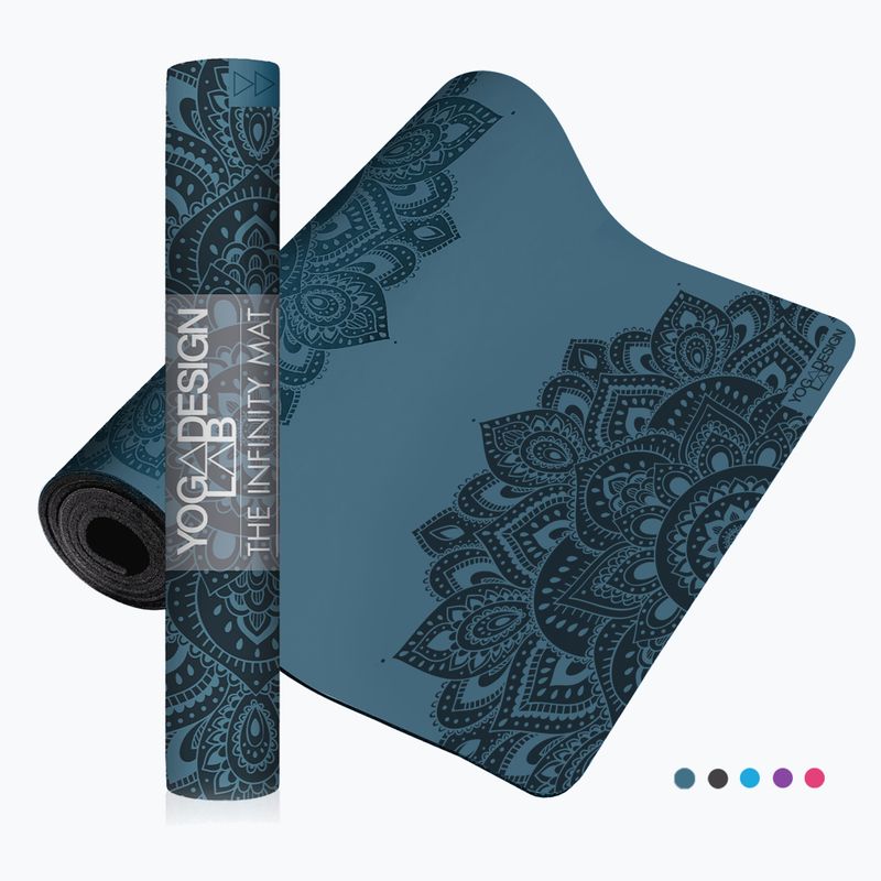 Mata do jogi Yoga Design Lab Infinity Yoga 3 mm mandala teal 6