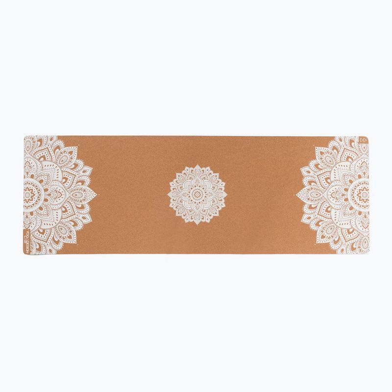 Mata do jogi Yoga Design Lab Cork 5.5 mm mandala white 2