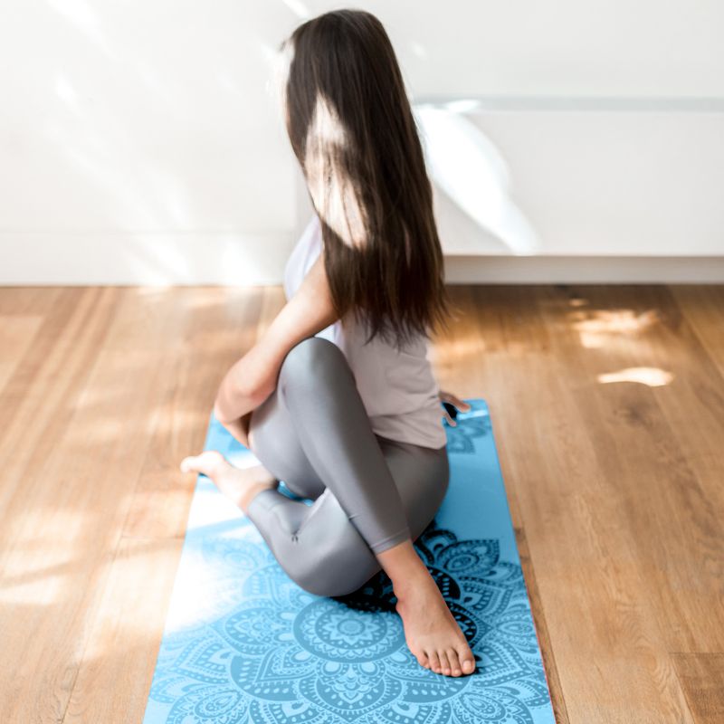 Mata do jogi Yoga Design Lab Flow Pure 6 mm mandala aqua 5