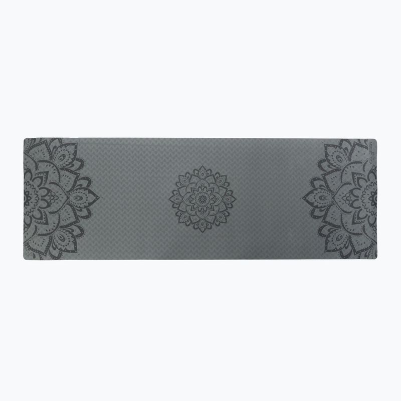 Mata do jogi Yoga Design Lab Flow Pure 6 mm mandala charcoal 2