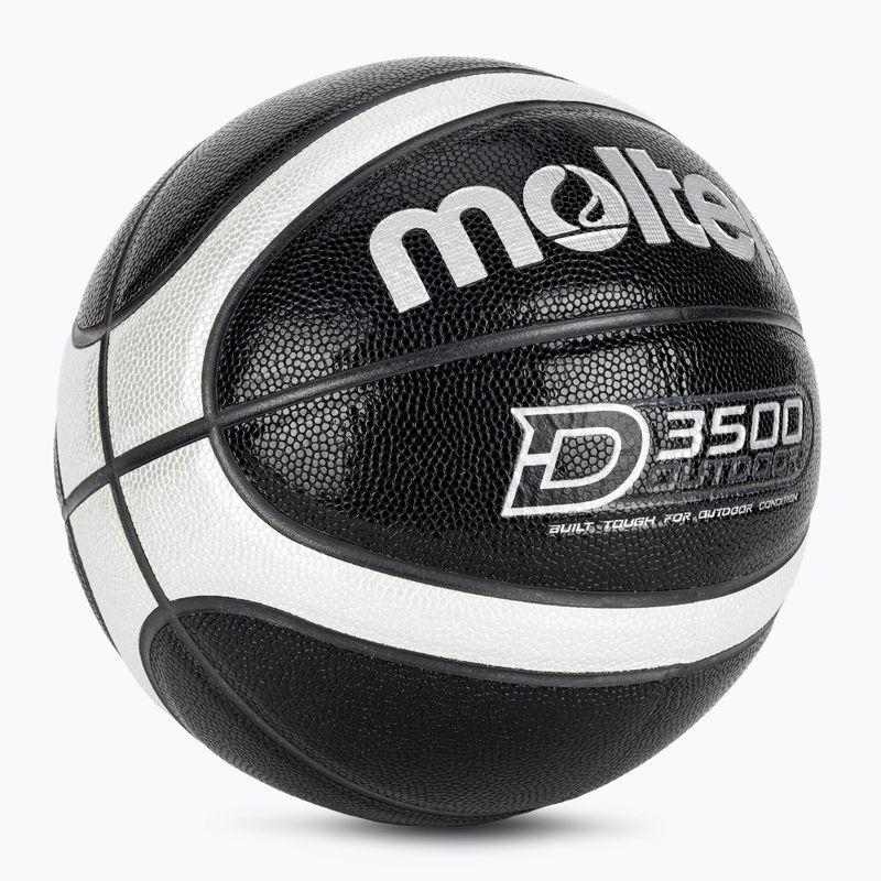 Piłka do koszykówki Molten B6D3500-KS black/silver rozmiar 6 2