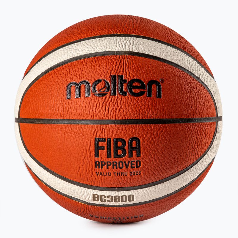 Piłka do koszykówki Molten B6G3800 FIBA pomarańczowa rozmiar 6 2