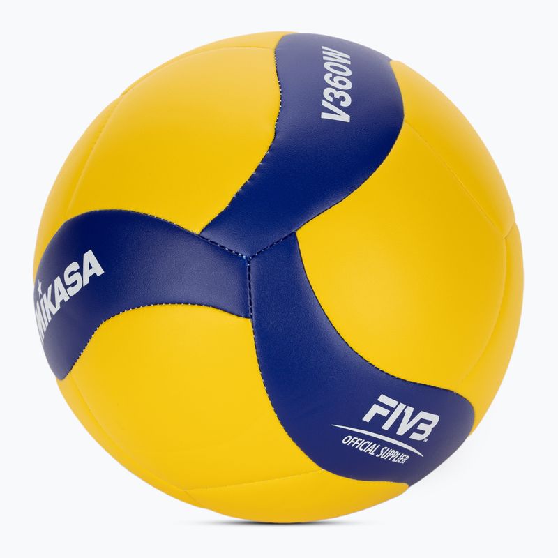 Piłka do siatkówki Mikasa V360W yellow/blue rozmiar 5 2