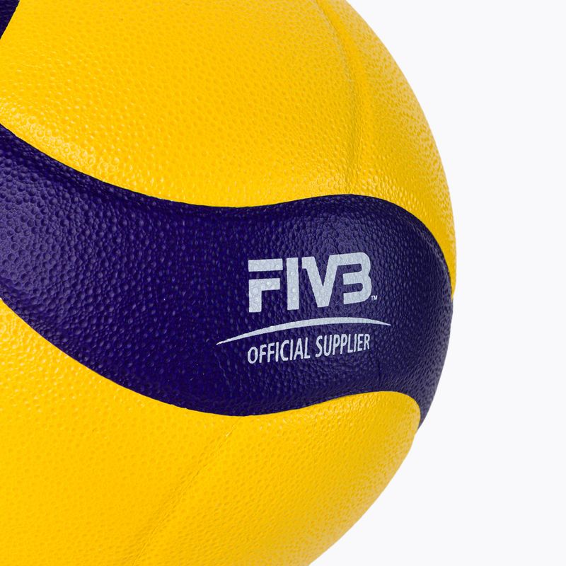 Piłka do siatkówki Mikasa V320W yellow/blue rozmiar 5 3