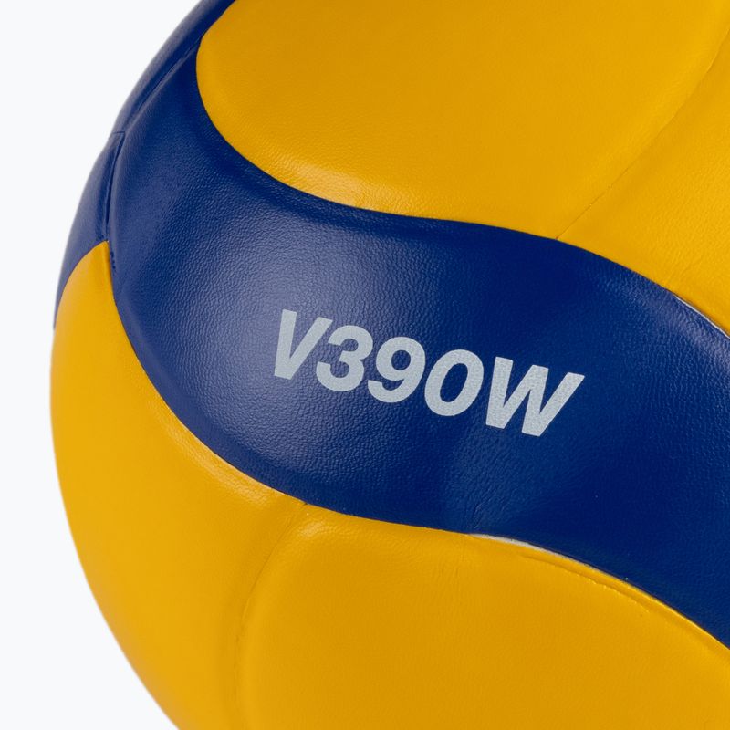 Piłka do siatkówki Mikasa V390W yellow/blue rozmiar 5 4