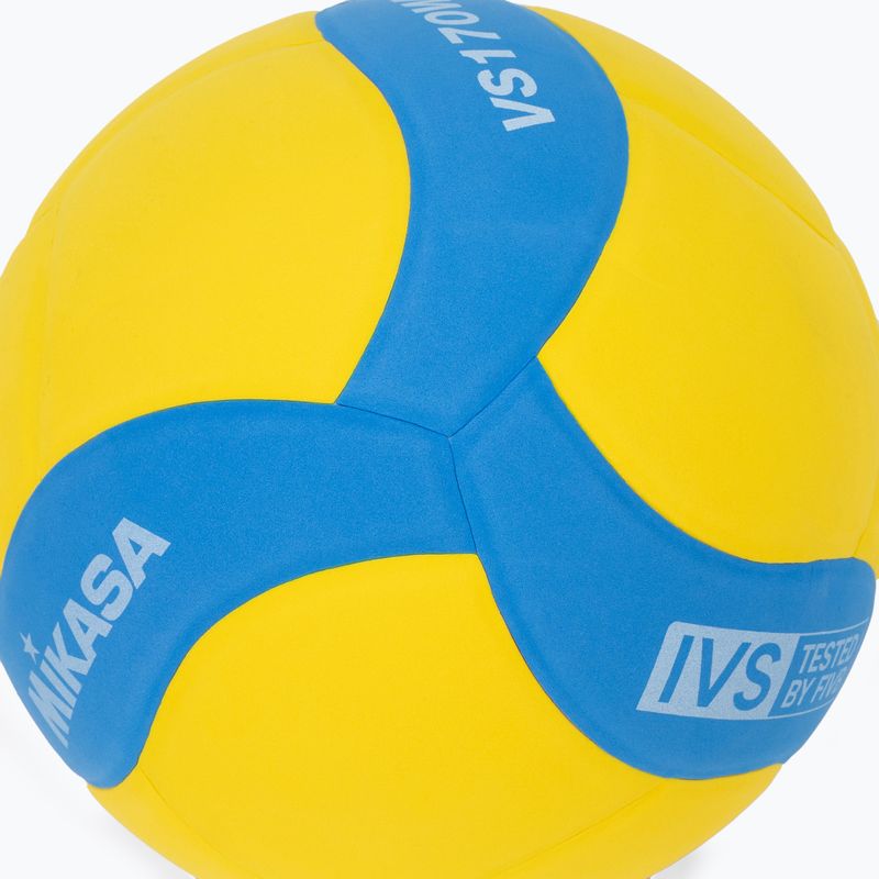 Piłka do siatkówki dziecięca Mikasa VS170W yellow/blue rozmiar 5 4