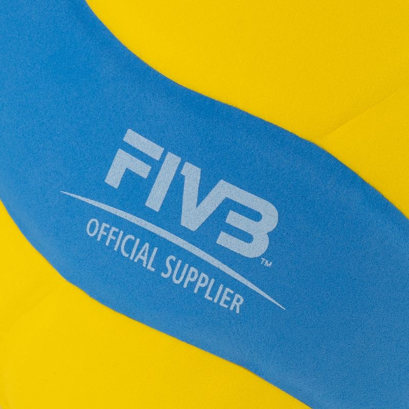 Piłka do siatkówki Mikasa VS220W yellow/blue rozmiar 5 3