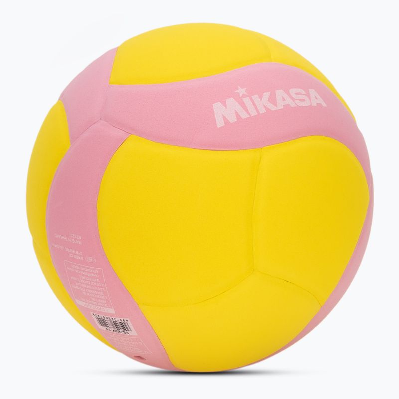 Piłka do siatkówki Mikasa VS220W yellow/pink size 5 2