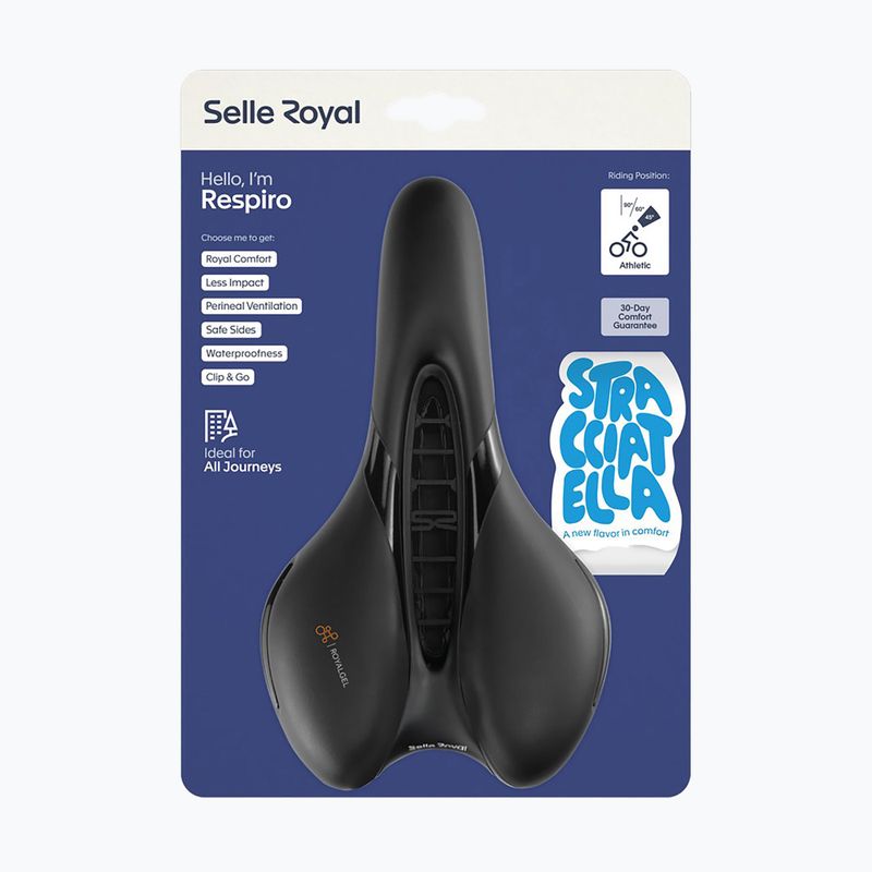 Siodełko rowerowe Selle Royal Respiro Soft Athletic Straciatella 45St. black 8