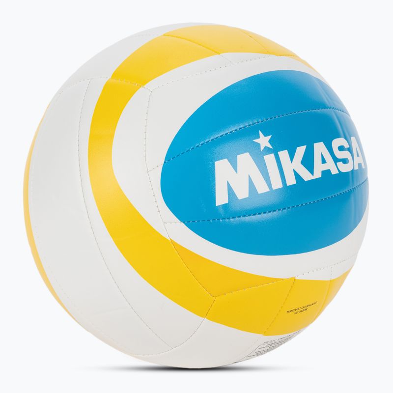 Piłka do siatkówki plażowej Mikasa BBV543C-VXB-YSB-5 yellow/blue rozmiar 5 2