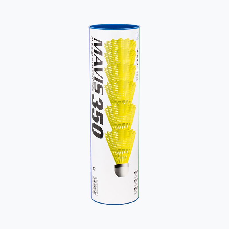 Lotki do badmintona YONEX Mavis 350 Y 6 szt. yellow 3