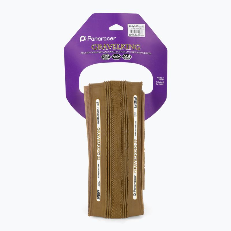 Opona rowerowa Panaracer GravelKing SS 700 x 38" brązowy 2