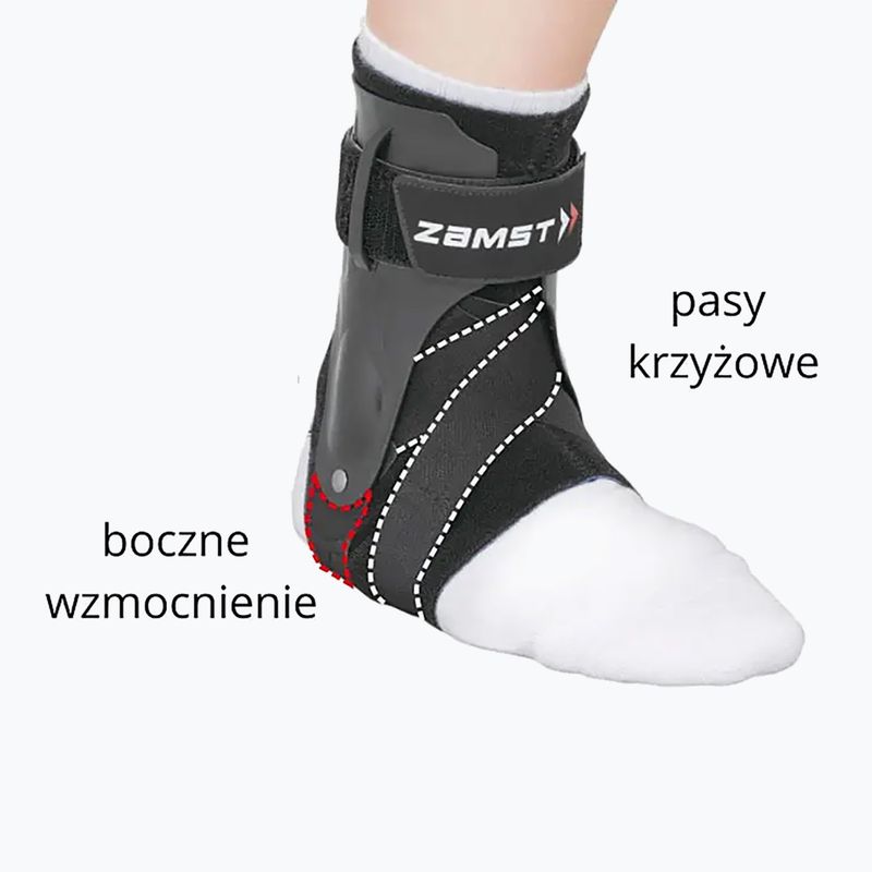 Stabilizator stawu skokowego lewego Zamst A2-DX Ankle Left czarny 7