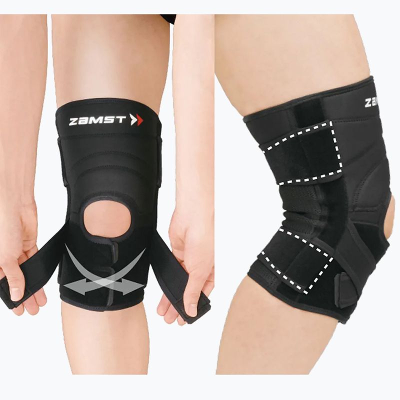 Stabilizator stawu kolanowego Zamst ZK-7 czarny 12