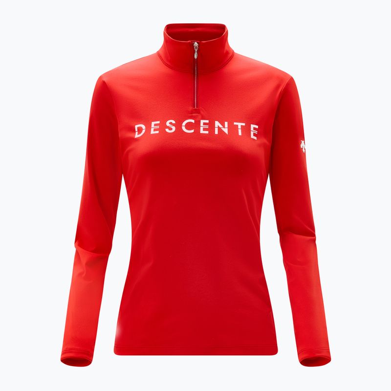 Bluza damska Descente Chest Logo T-Neck electric red