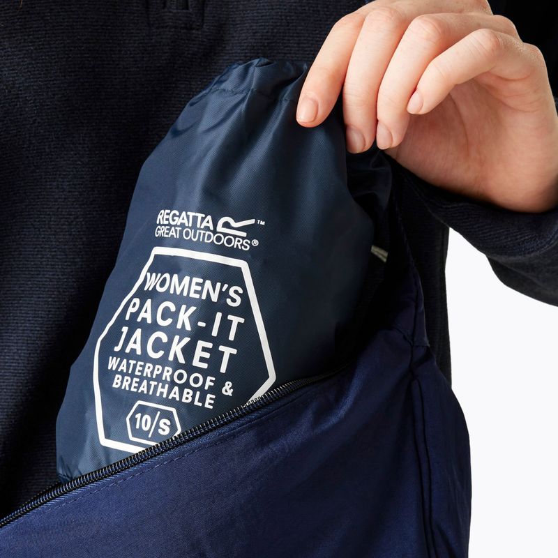 Kurtka przeciwdeszczowa damska REGATTA Pack-It III midnight 6