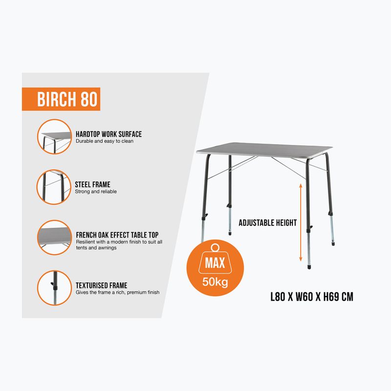 Stół turystyczny Vango Birch 80 grey 2