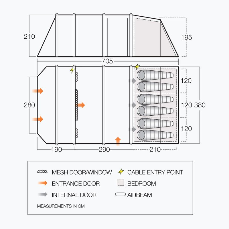 Namiot kempingowy 6-osobowy Vango Stargrove II Air 600XL 2