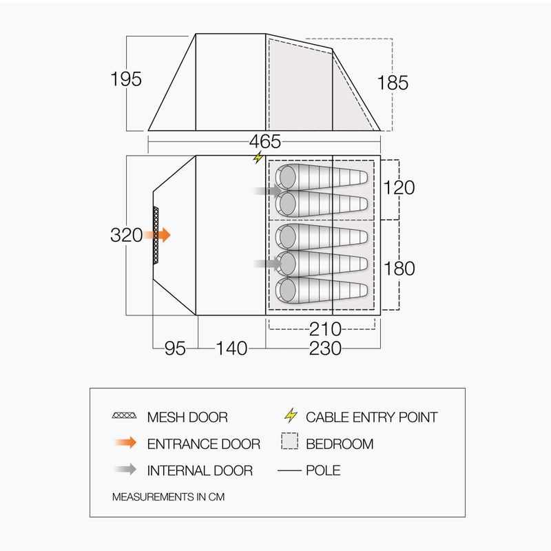 Namiot kempingowy 5-osobowy Vango Winslow II 500 2