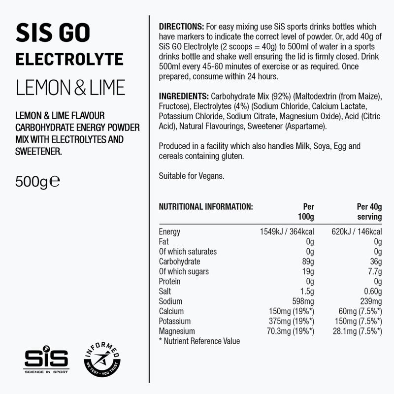 Napój izotoniczny w proszku Science in Sport GO Electrolyte 500 g lime/lemon 2