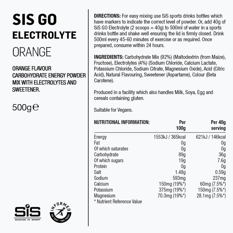 Napój izotoniczny w proszku Science in Sport GO Electrolyte 500 g orange 2