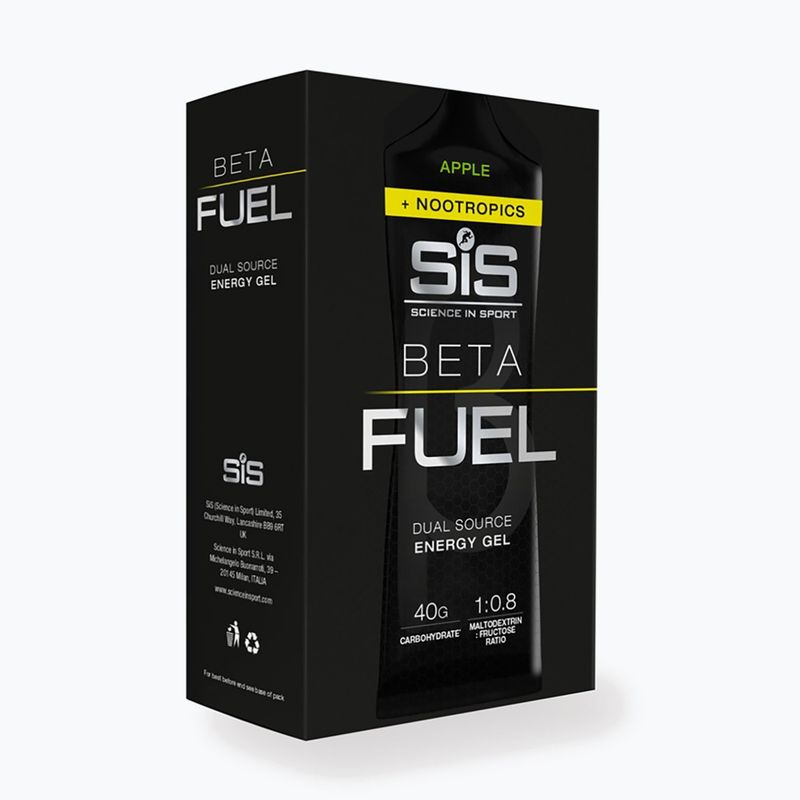 Zestaw żeli energetycznych Science in Sport Beta Fuel Energy + Nootropics 6 x 60 ml apple