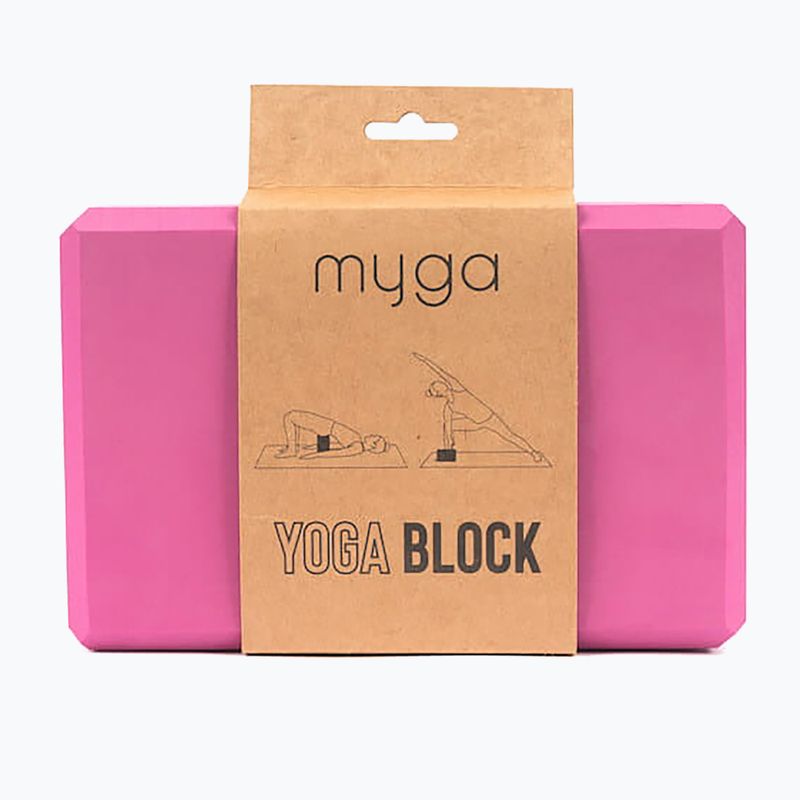 Kostka do jogi Myga Foam Block różowy 4