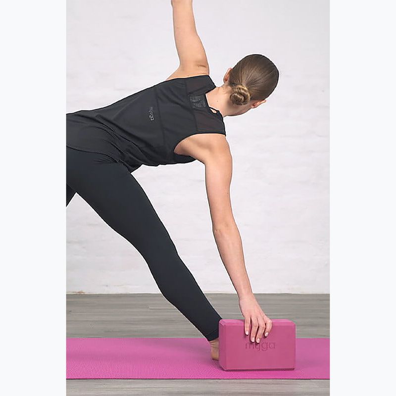 Kostka do jogi Myga Foam Block różowy 7